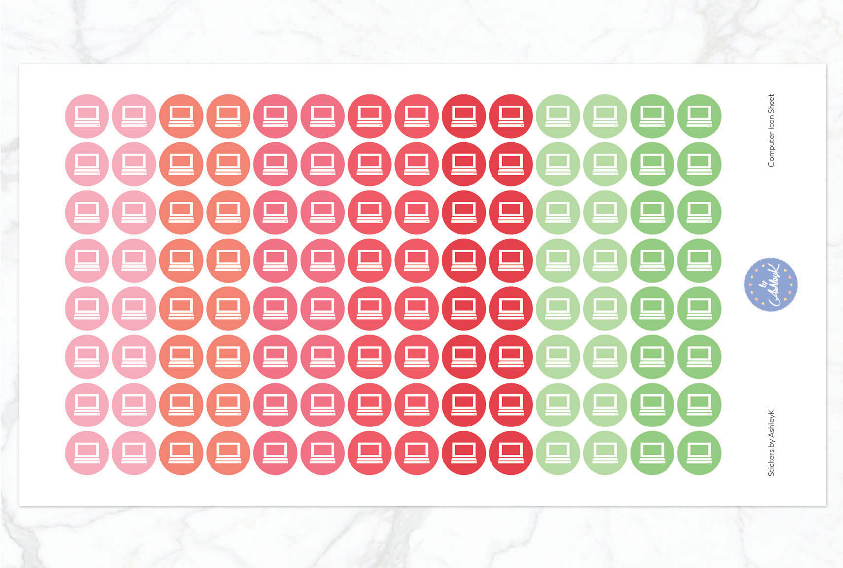 Computer Icon Stickers - Strawberry