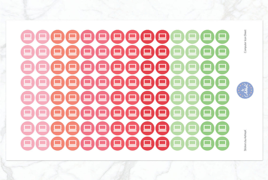 Computer Icon Stickers - Strawberry