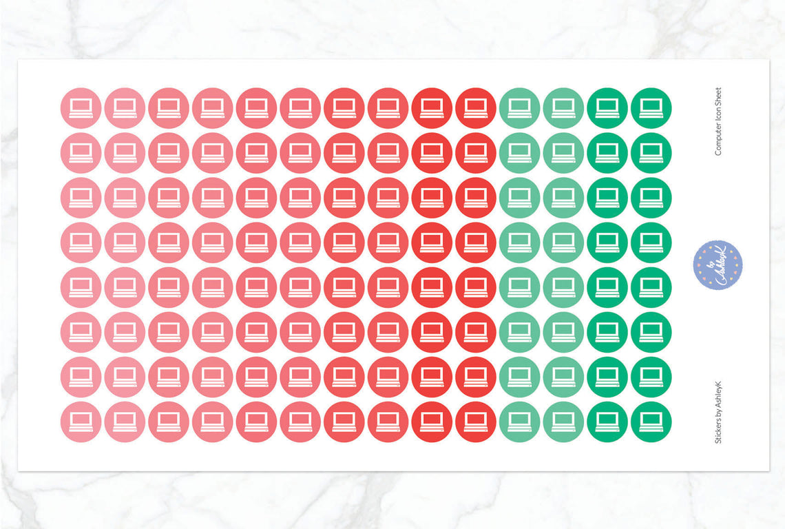 Computer Icon Stickers - Watermelon