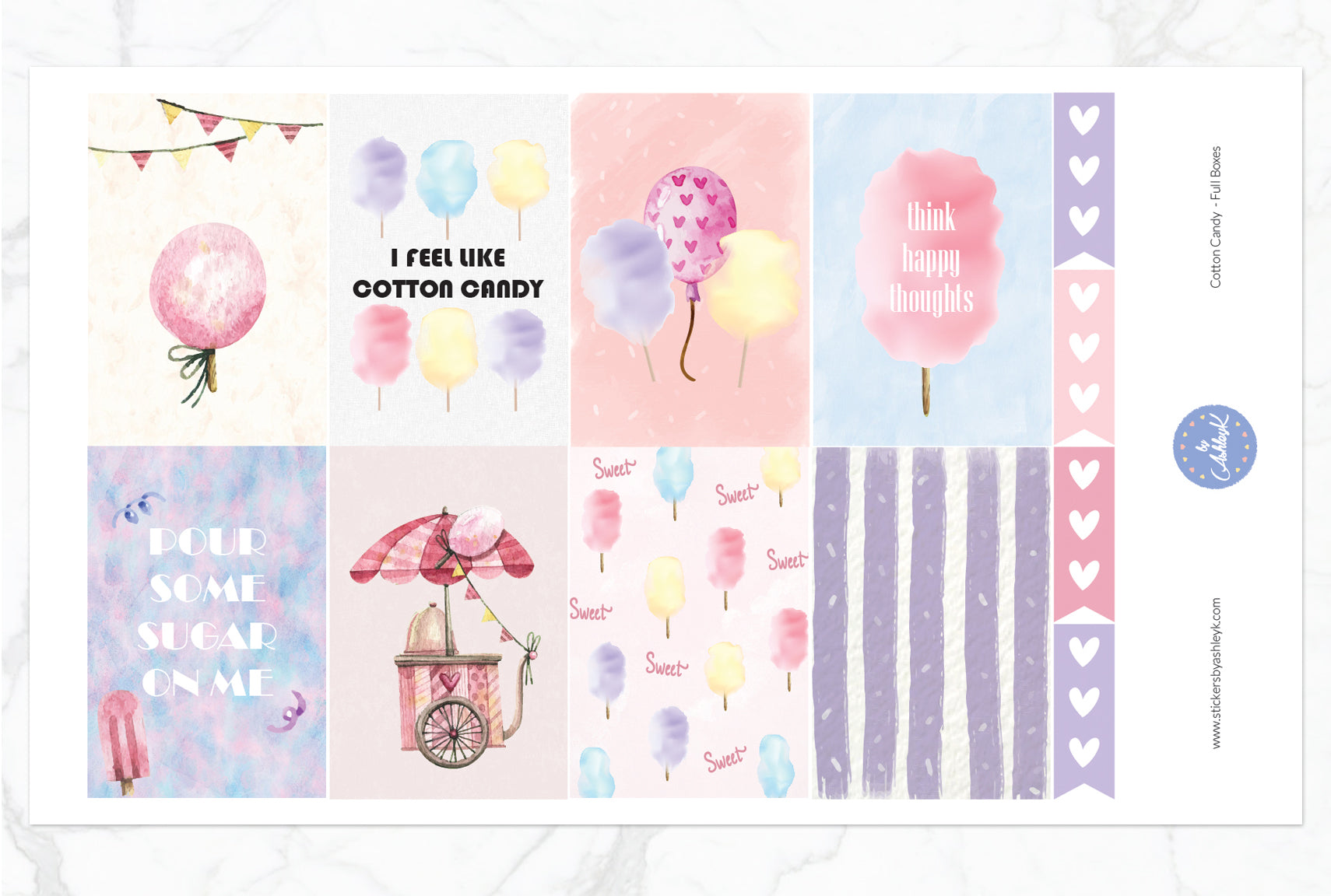 Cotton Candy Weekly Kit  - Full Box Sheet