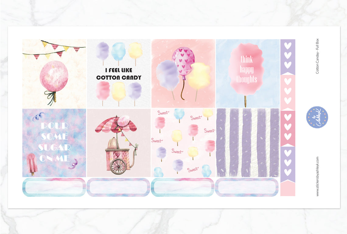 Cotton Candy Weekly Kit  - Full Box Sheet