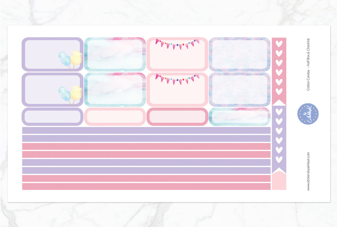 Cotton Candy Weekly Kit  - Half Box Sheet