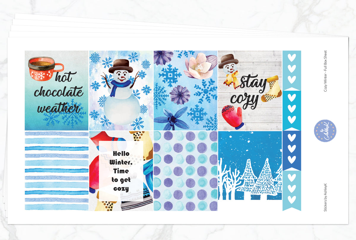 Cozy Winter Weekly Kit - Erin Condren Planner Stickers – Stickers by ...