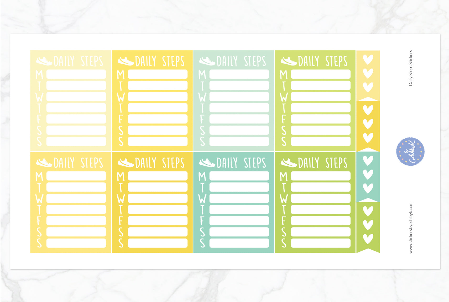 Daily Steps Stickers - Lemon&Lime