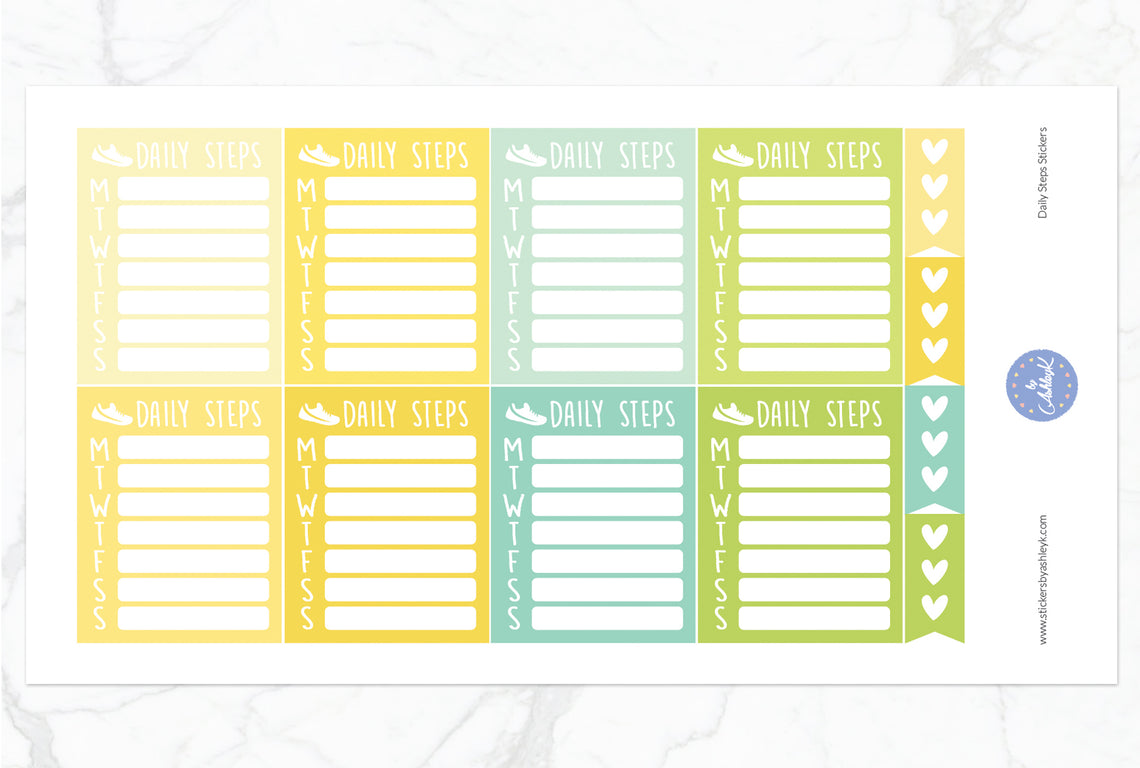 Daily Steps Stickers - Lemon&Lime