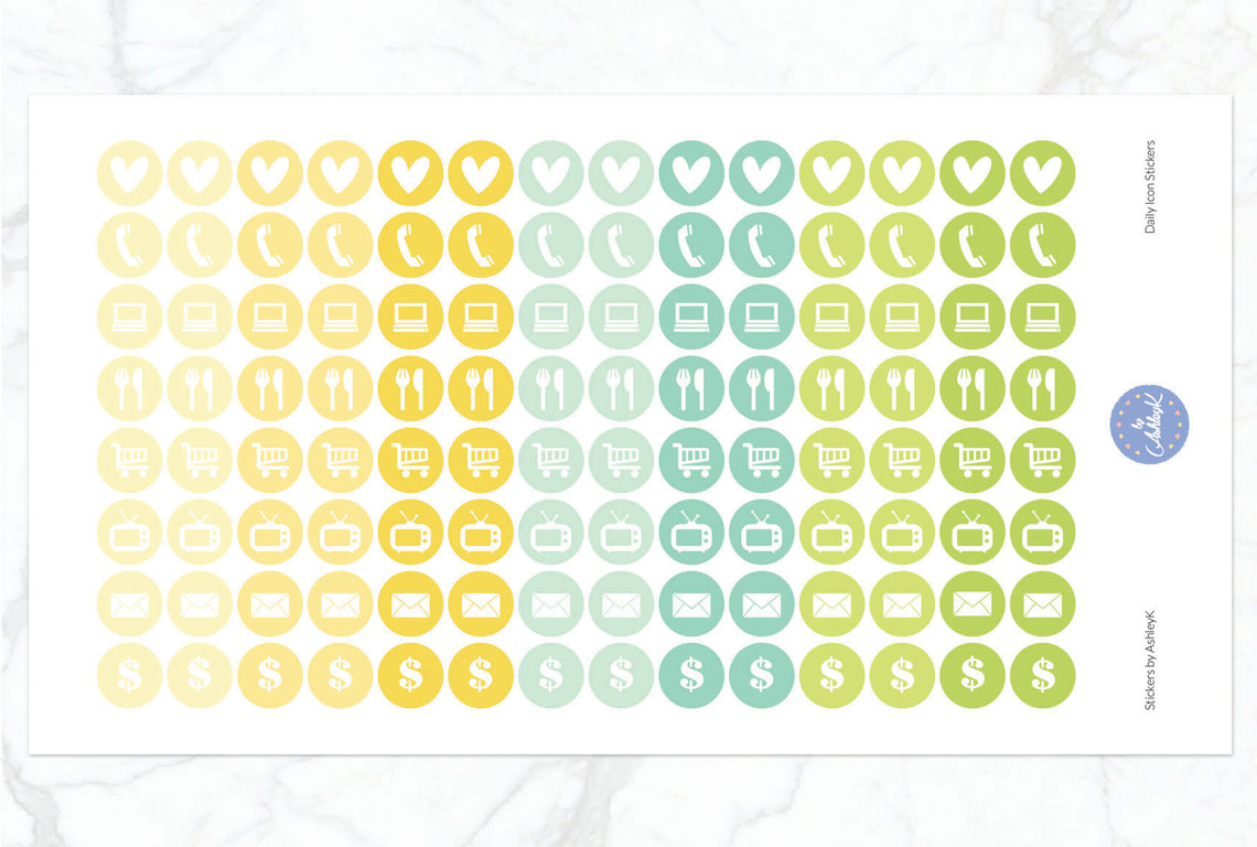 Daily Icon Stickers - Lemon&Lime