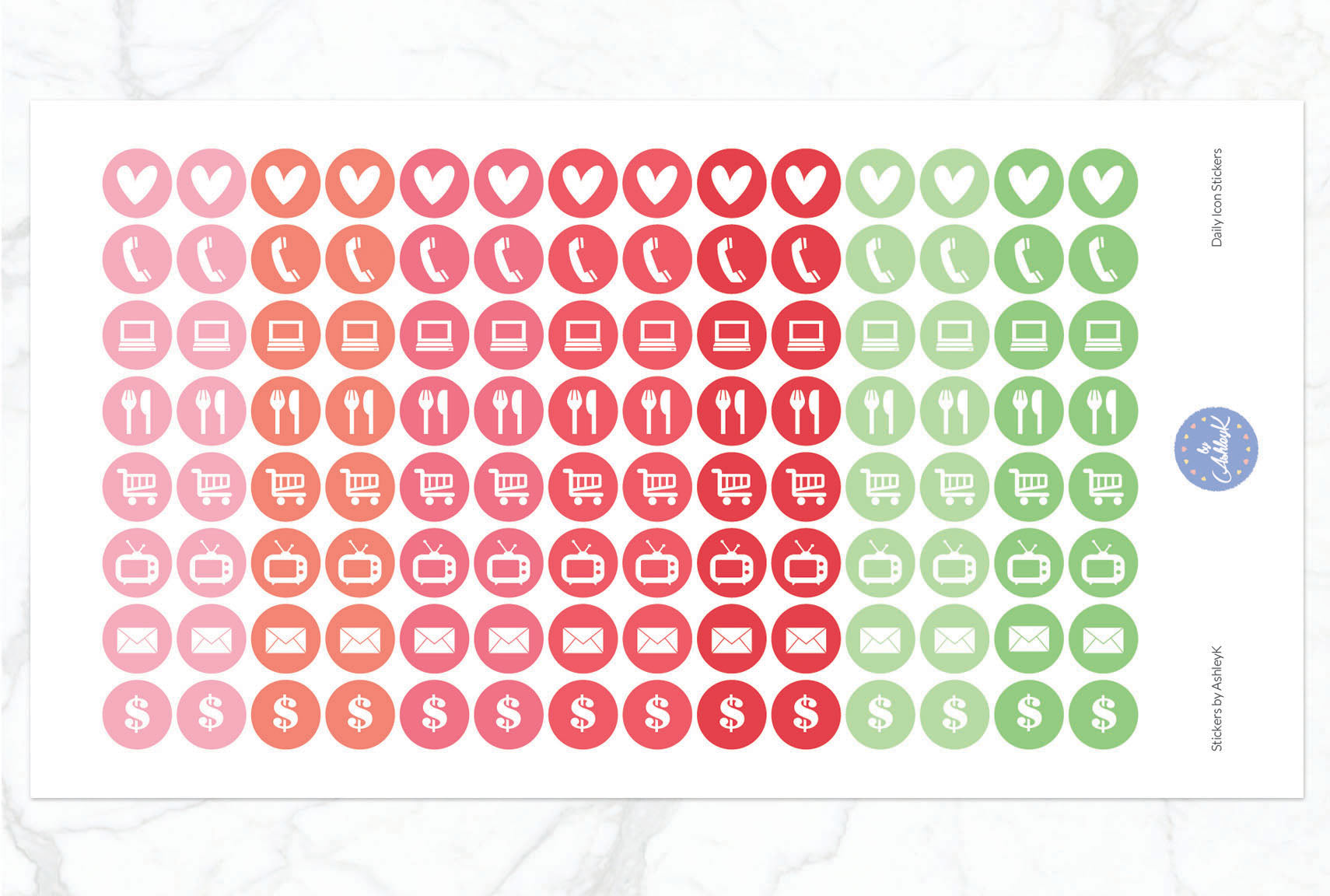 Daily Icon Stickers - Strawberry