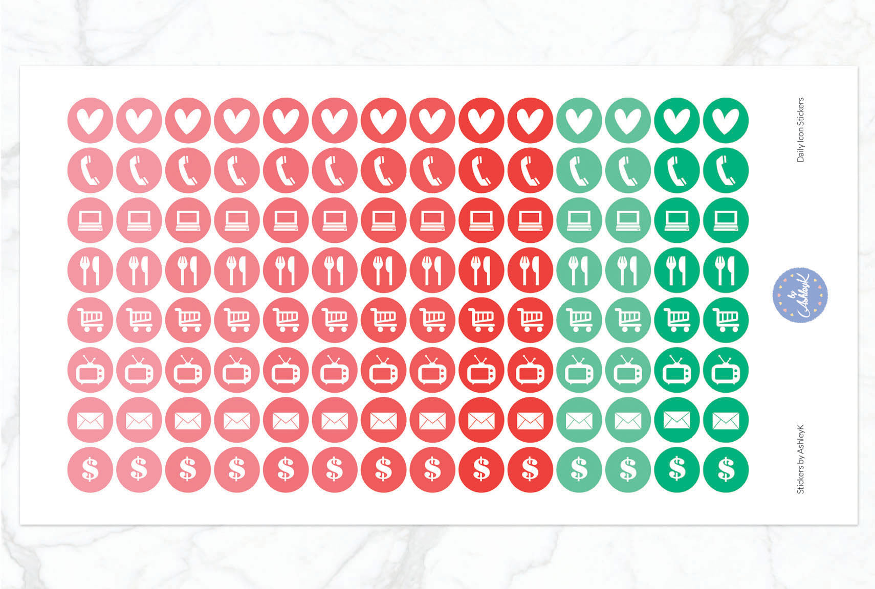 Daily Icon Stickers - Watermelon