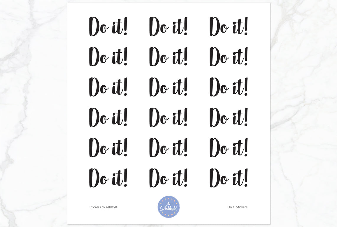 Do it Stickers - Black