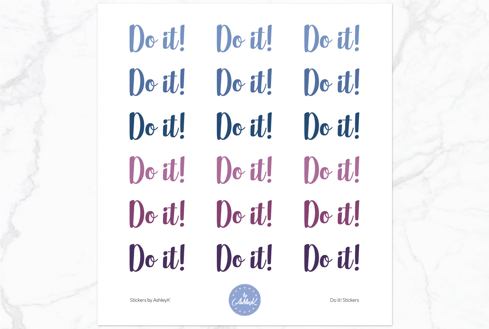 Do it Stickers - Blueberry