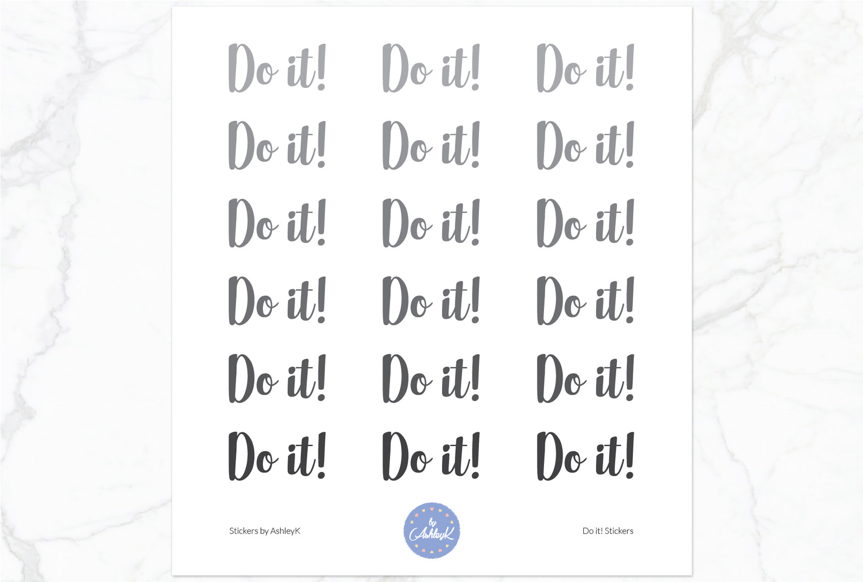 Do it Stickers - Monochrome