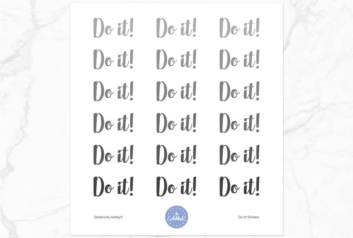 Do it Stickers - Monochrome
