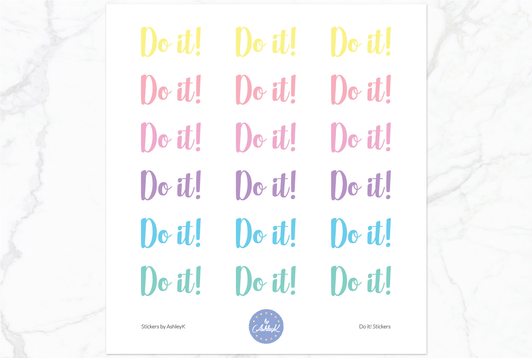 Do it Stickers - Pastel