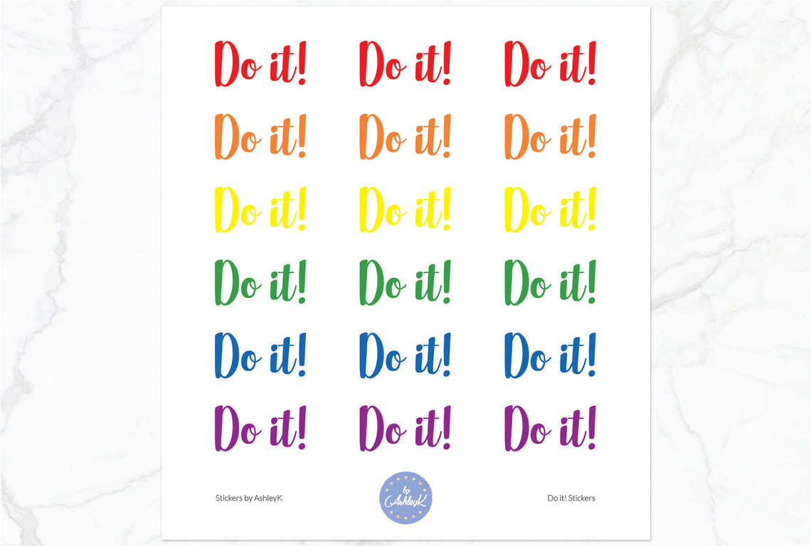 Do it Stickers - Rainbow