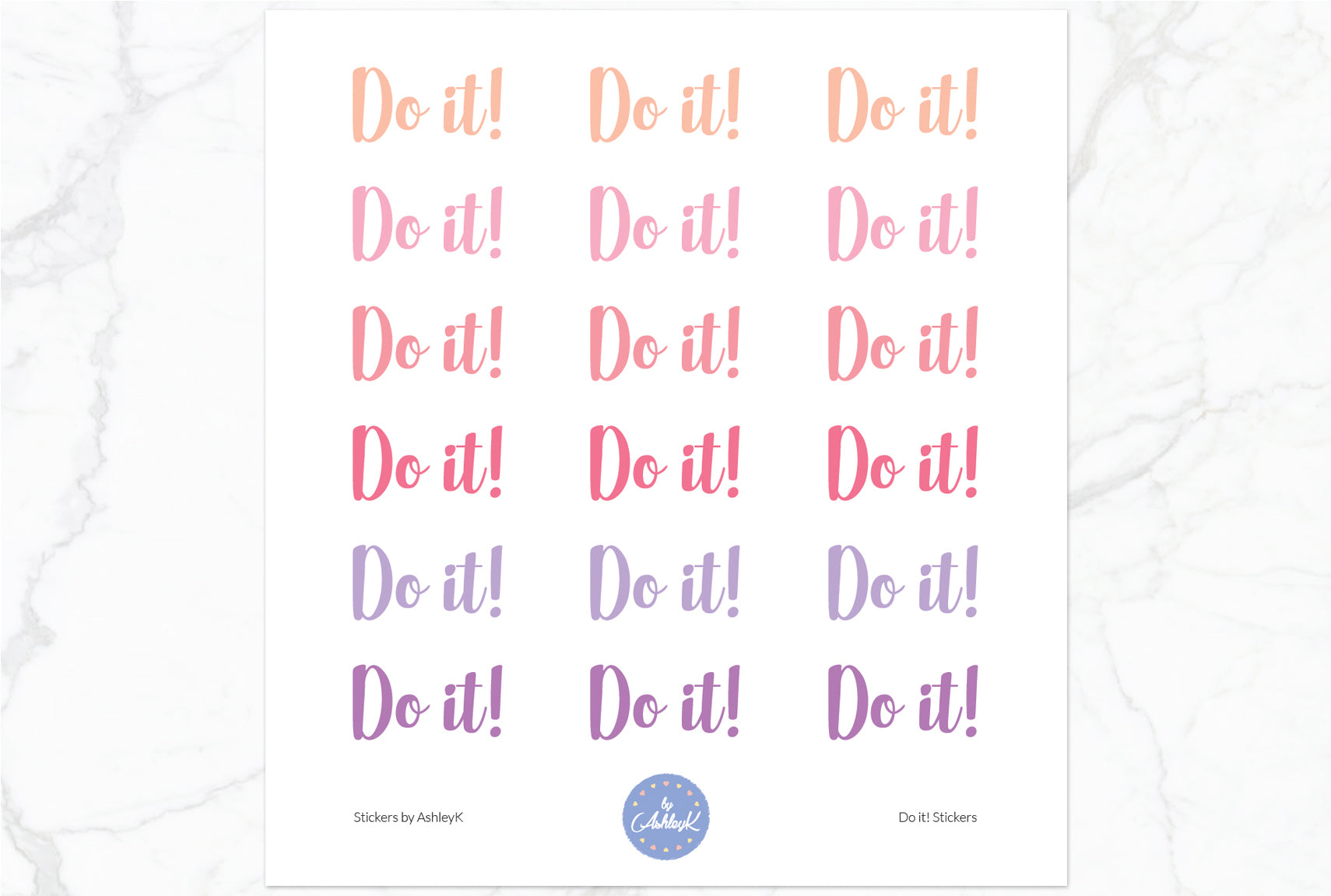 Do it Stickers - Raspberry