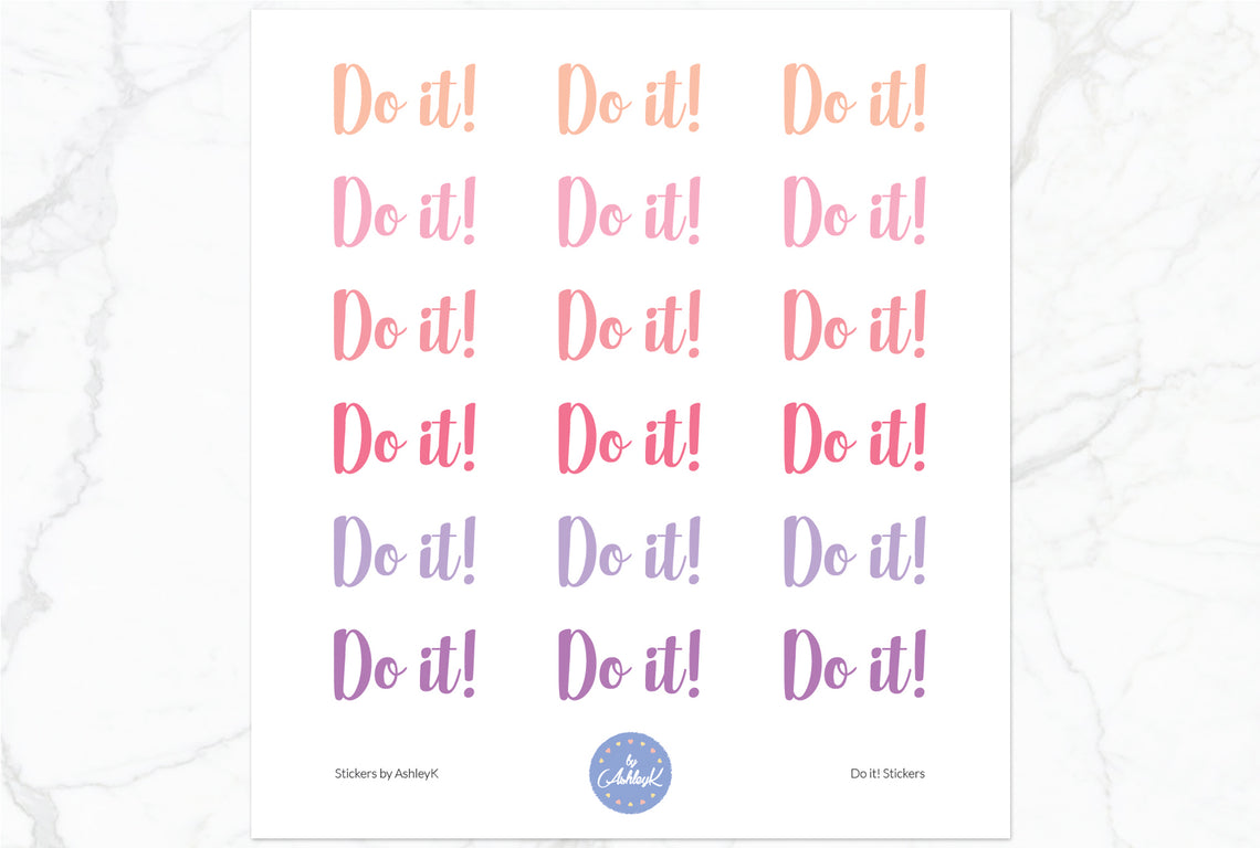 Do it Stickers - Raspberry