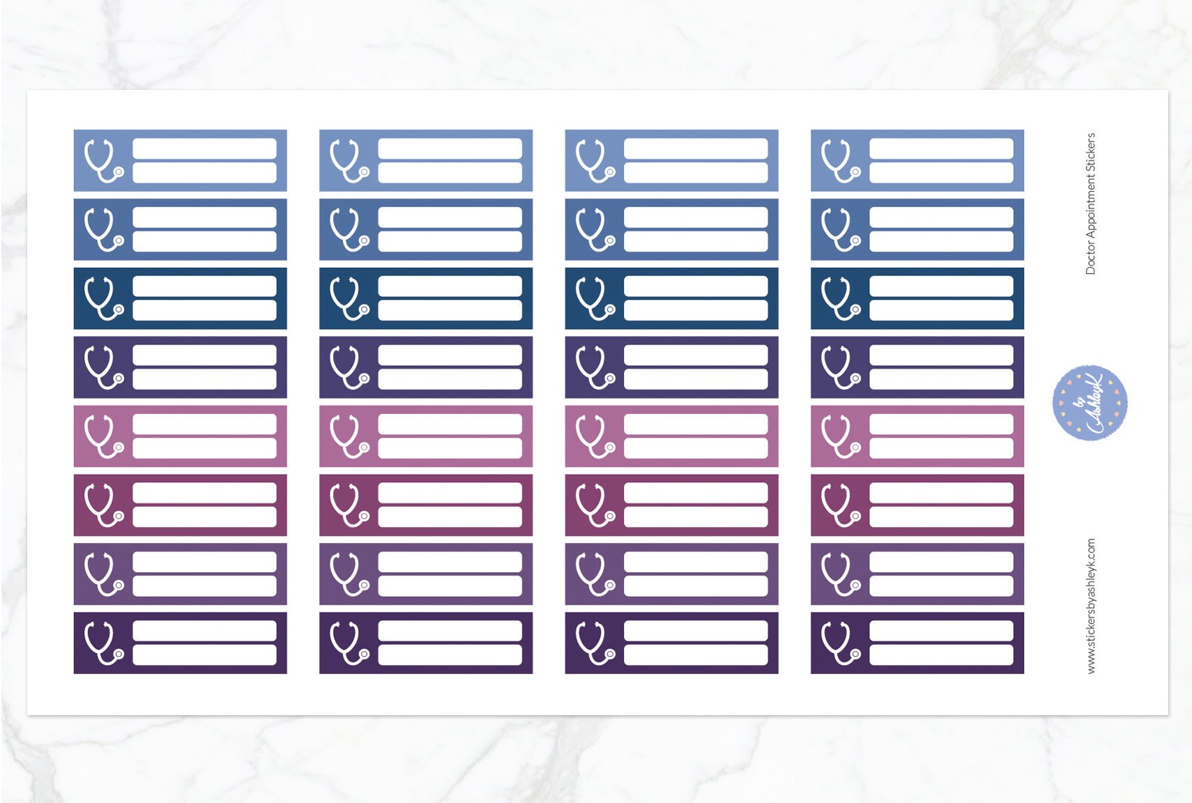 Doctor Appointment Stickers - Blueberry
