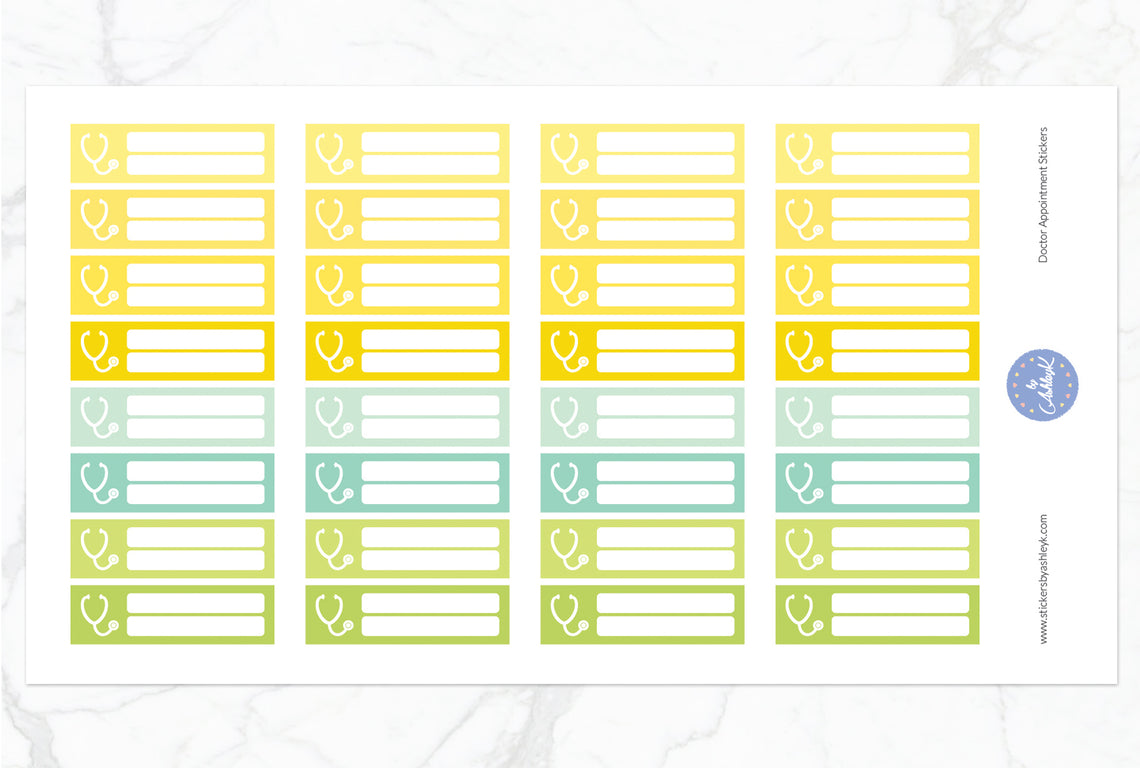 Doctor Appointment Stickers - Lemon&Lime