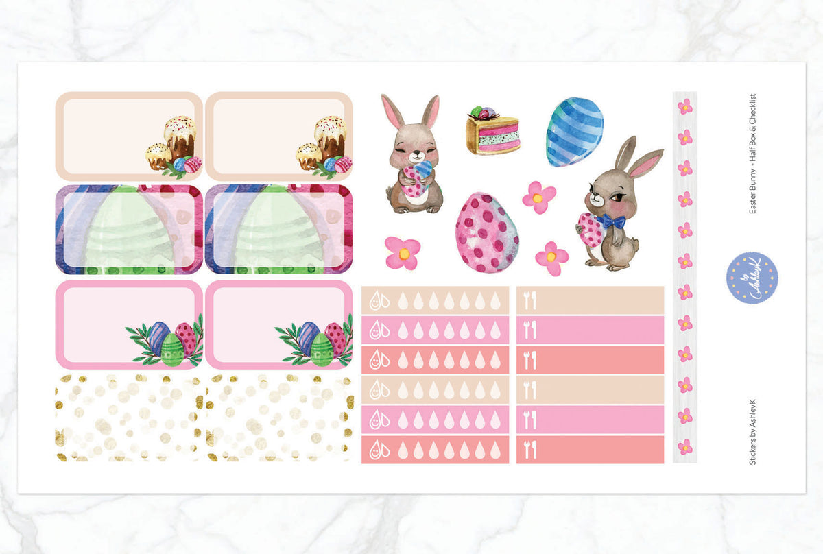 Easter Bunny Weekly Kit - Erin Condren Planner Stickers – Stickers by ...