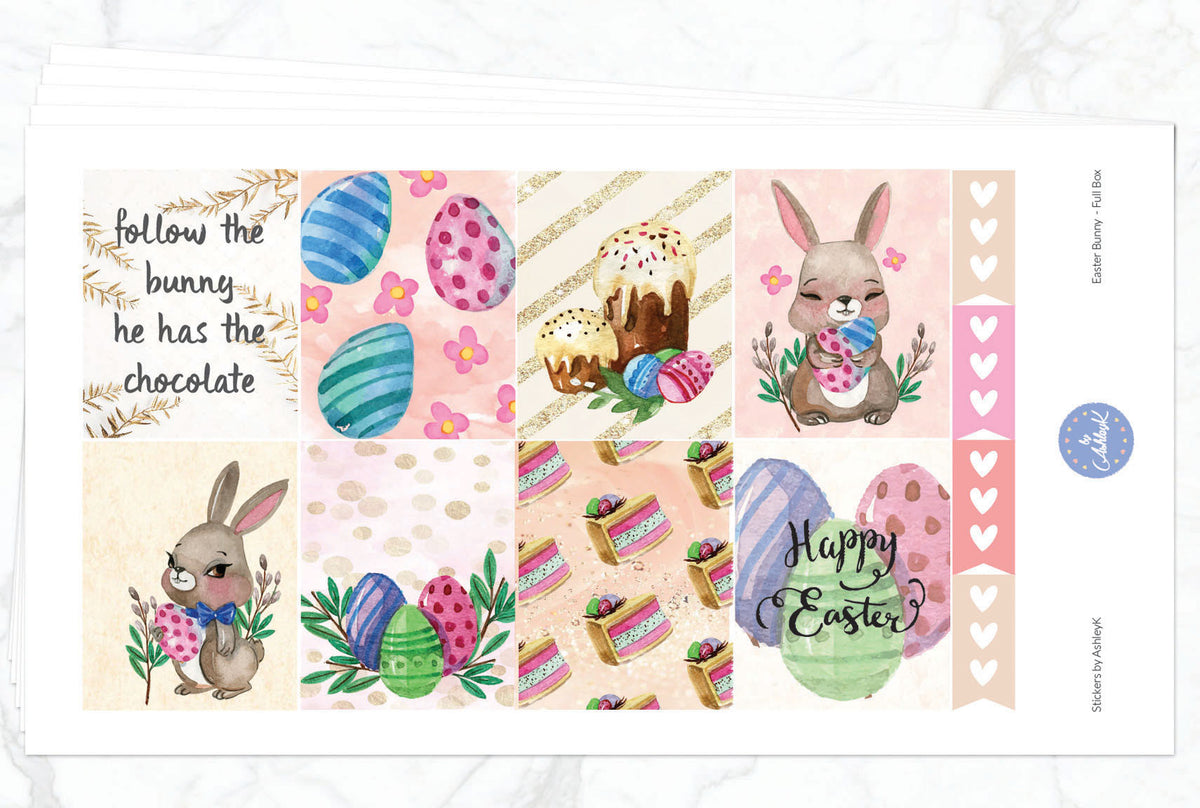 Easter Bunny Weekly Kit - Erin Condren Planner Stickers – Stickers by ...