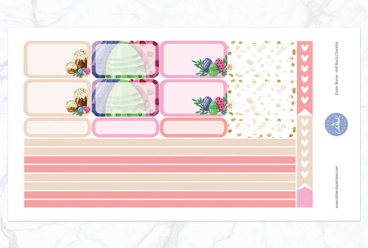 Easter Bunny Weekly Kit - Erin Condren Horizontal Planner Stickers ...