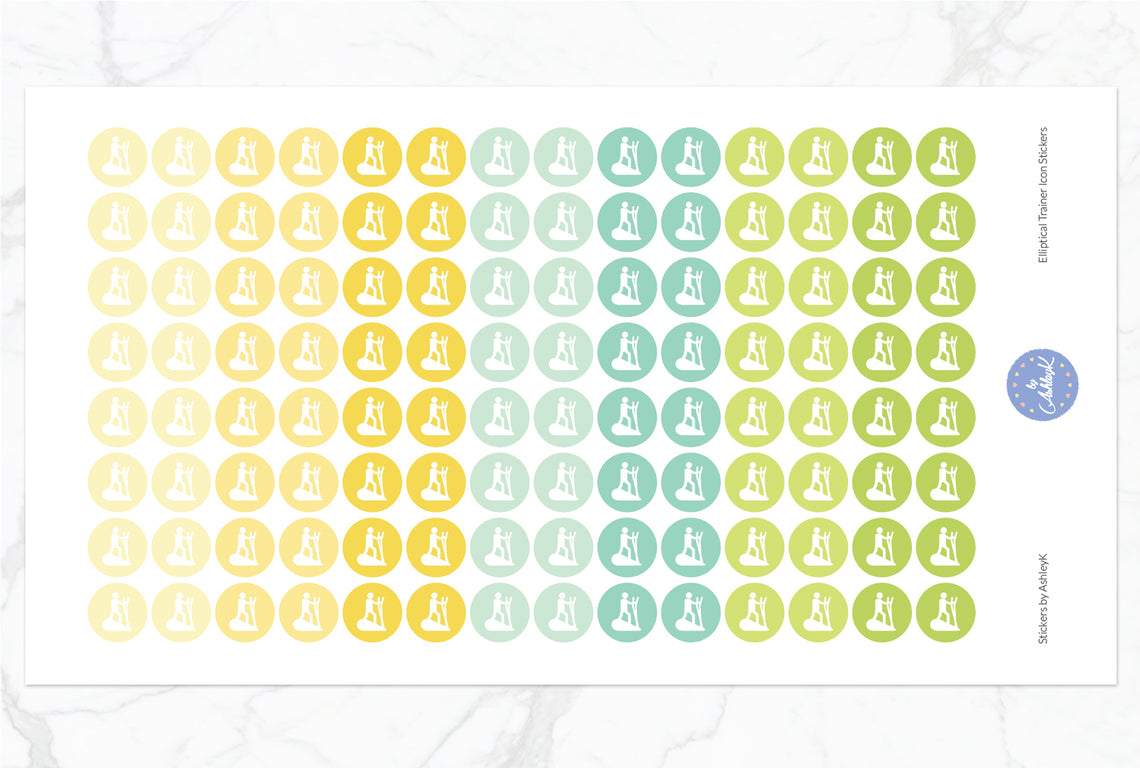 Elliptical Trainer Stickers - Lemon&Lime