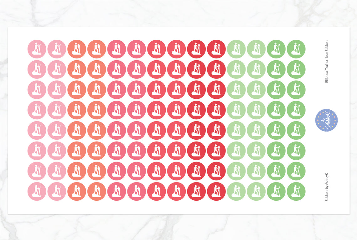 Elliptical Trainer Stickers - Strawberry