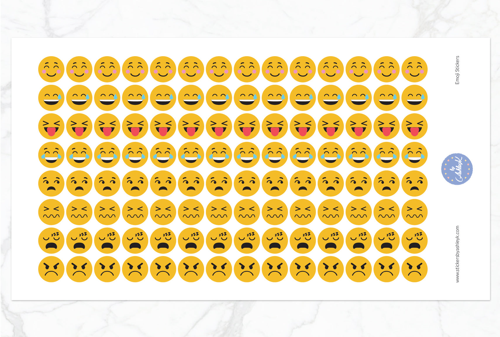 Emoji Round Stickers - Basic