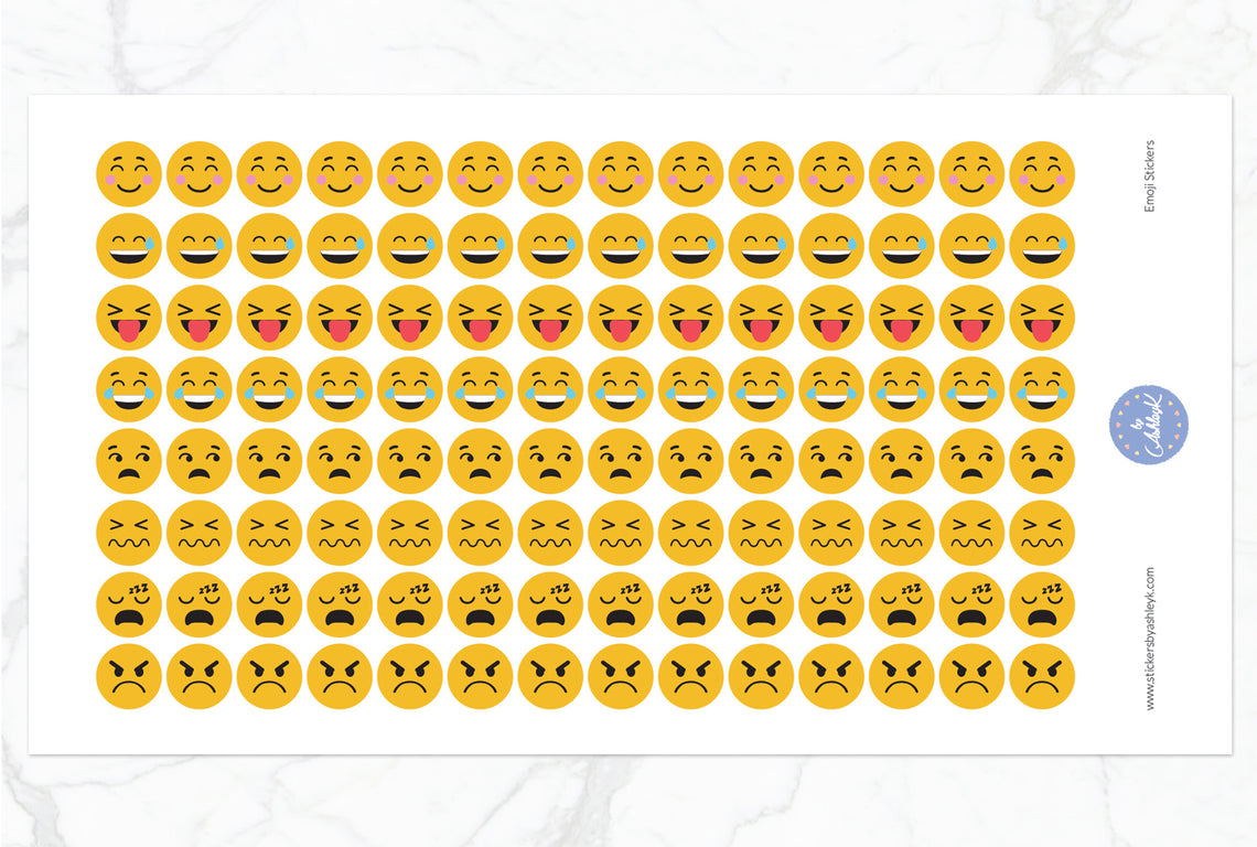 Emoji Round Stickers - Basic