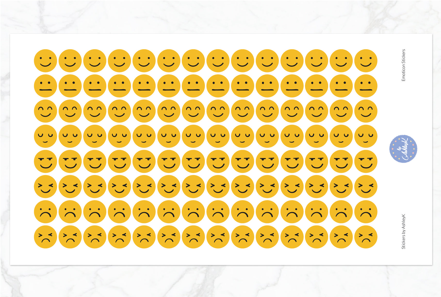 Emoticon Stickers - Basic