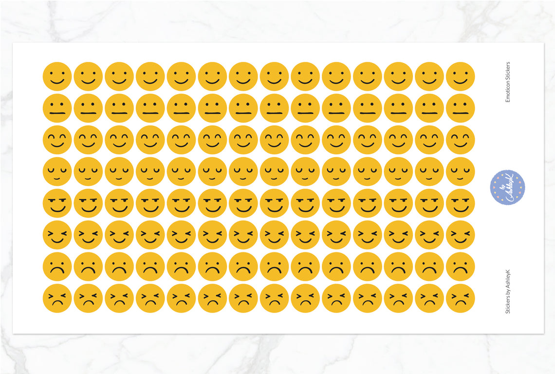 Emoticon Stickers - Basic