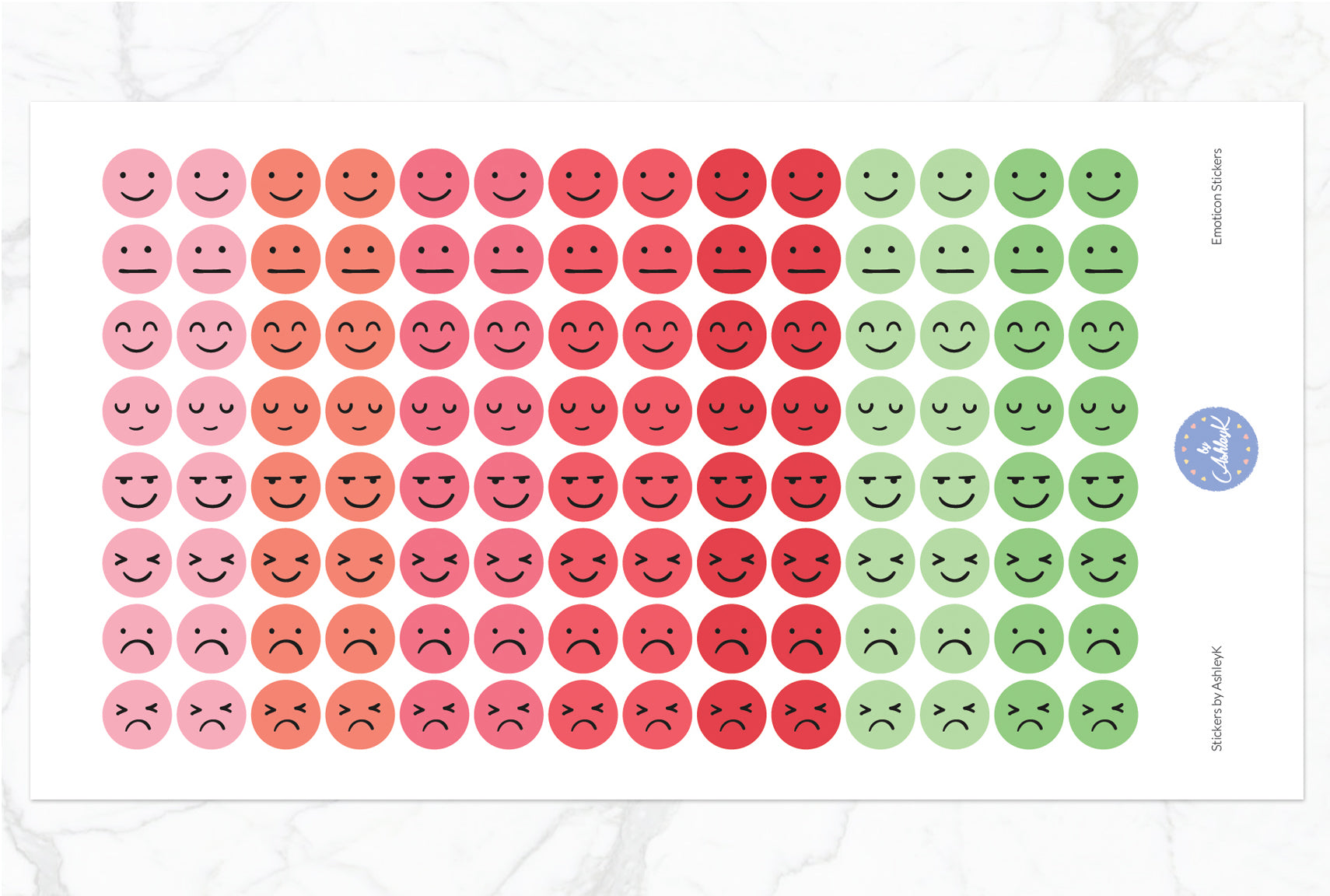 Emoticon Stickers - Strawberry