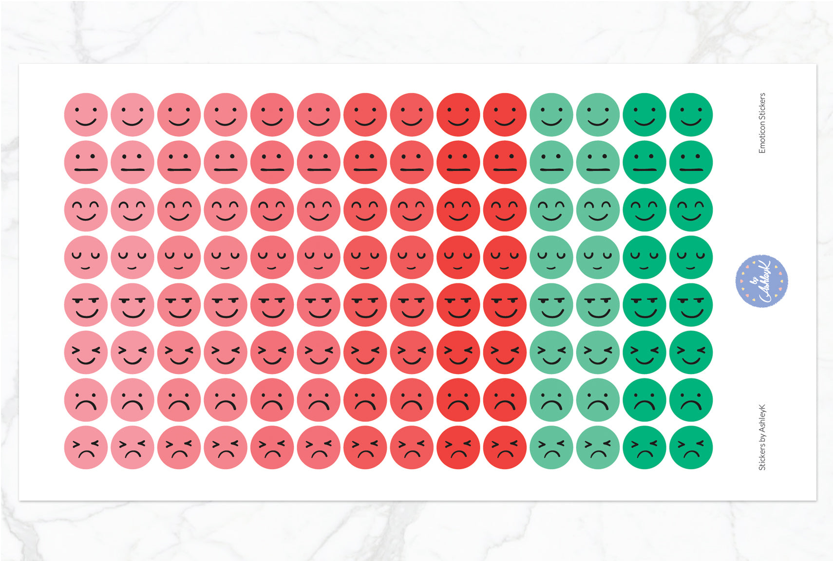 Emoticon Stickers - Watermelon