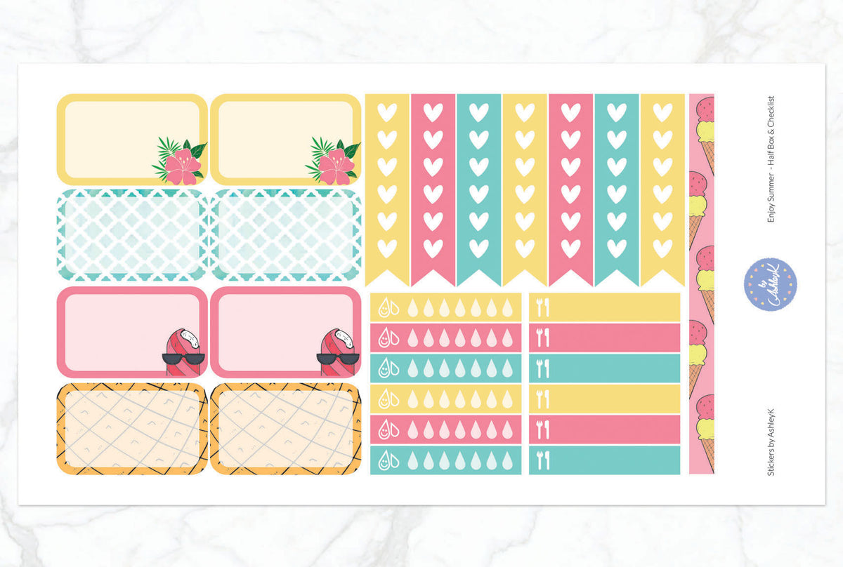 Enjoy Summer Weekly Kit - Erin Condren Planner Stickers – Stickers by ...