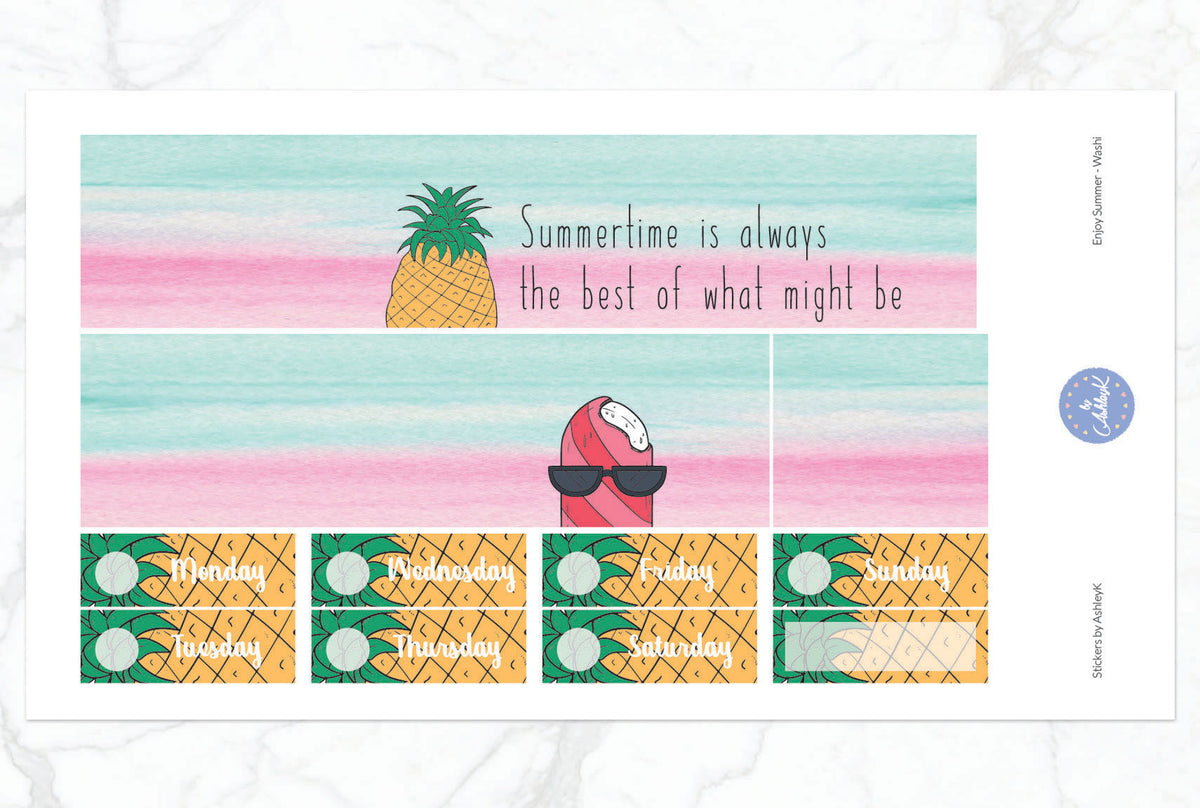 Enjoy Summer Weekly Kit - Erin Condren Planner Stickers – Stickers by ...