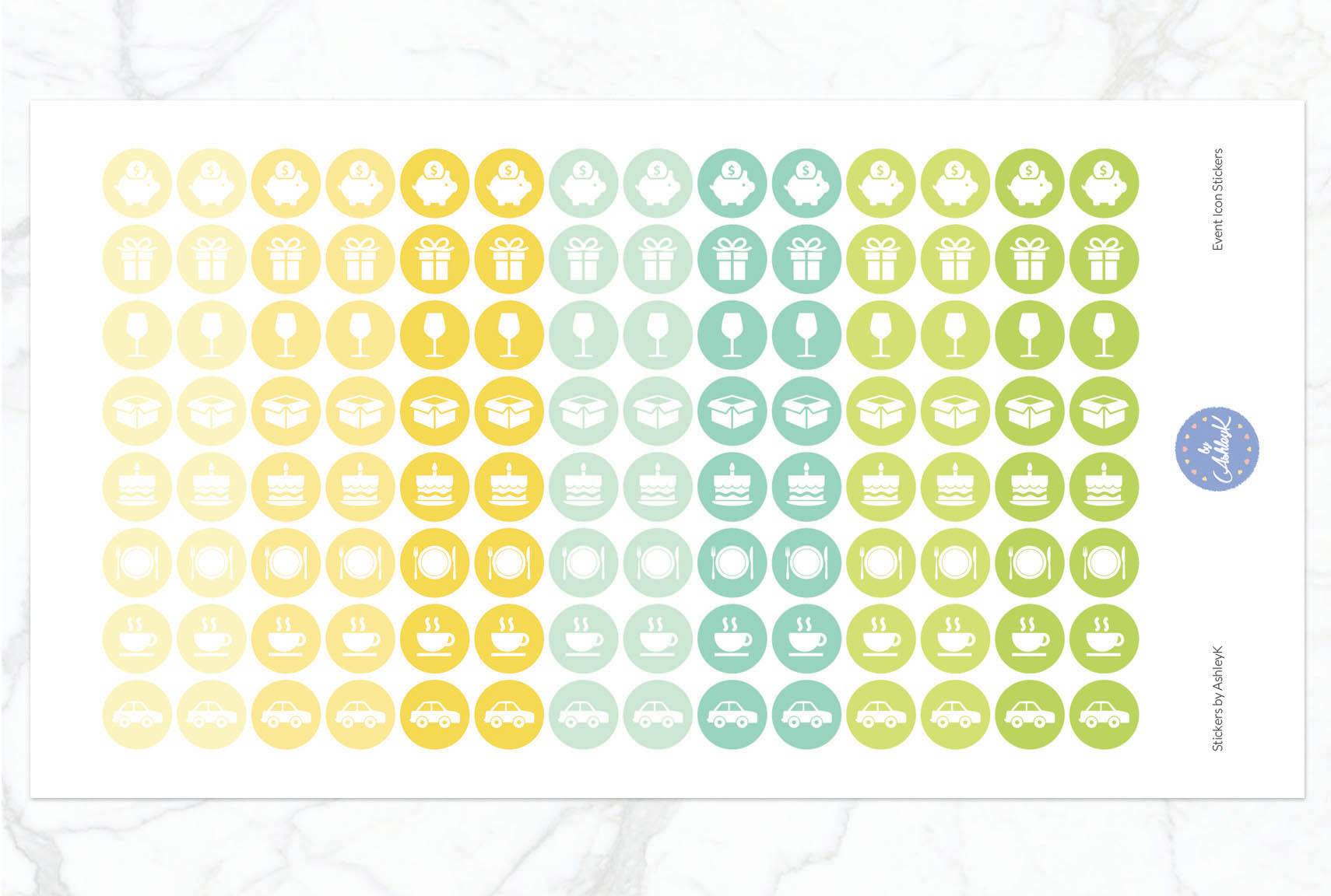 Event Icon Stickers - Lemon&Lime