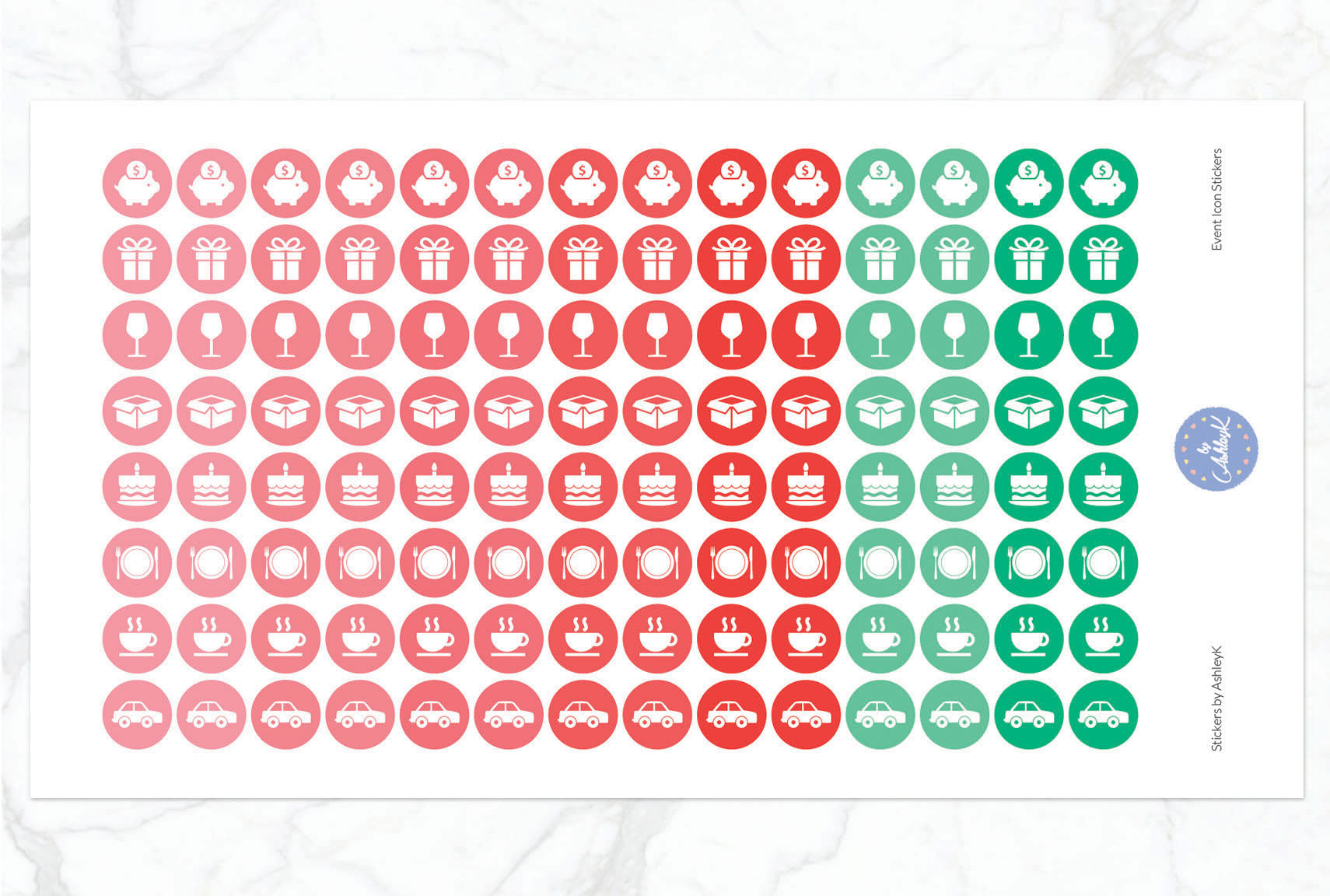 Event Icon Stickers - Watermelon