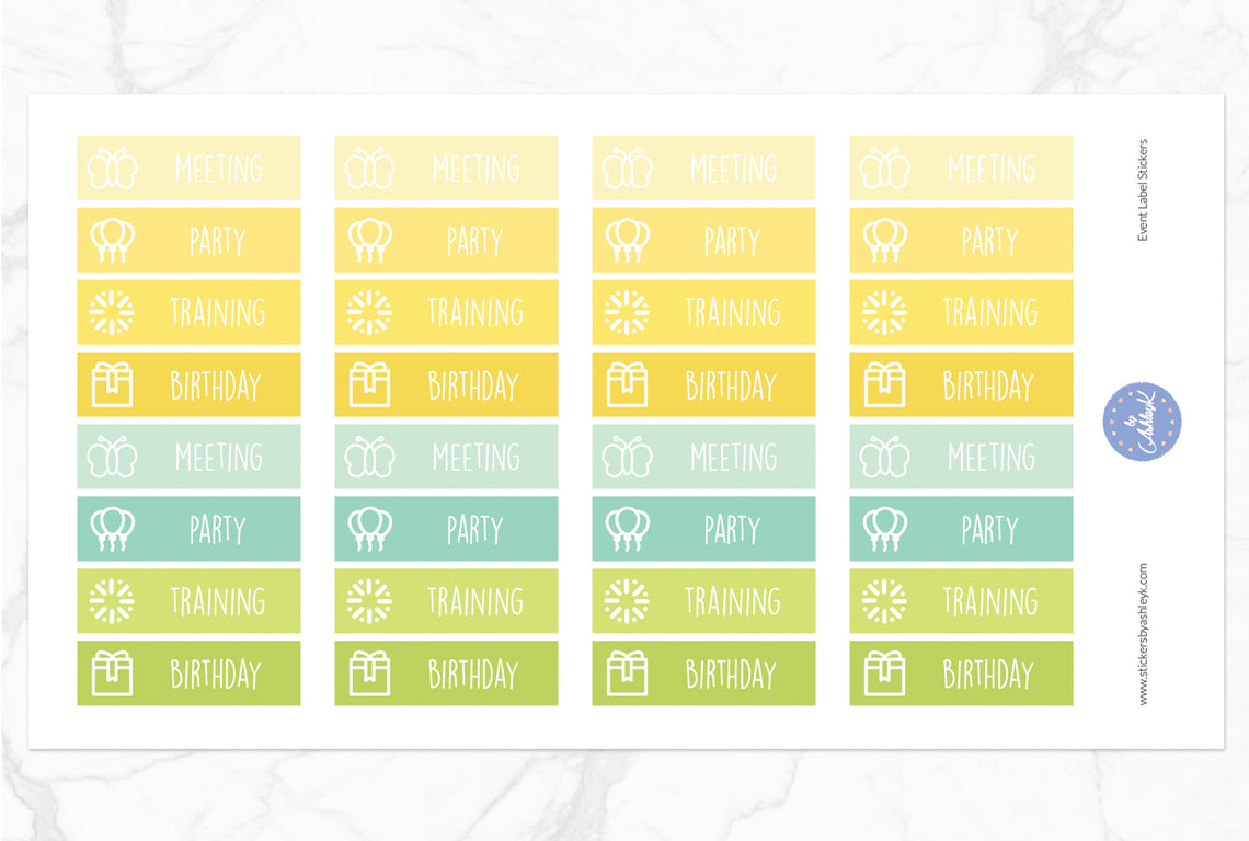 Event Label Stickers - Lemon&Lime