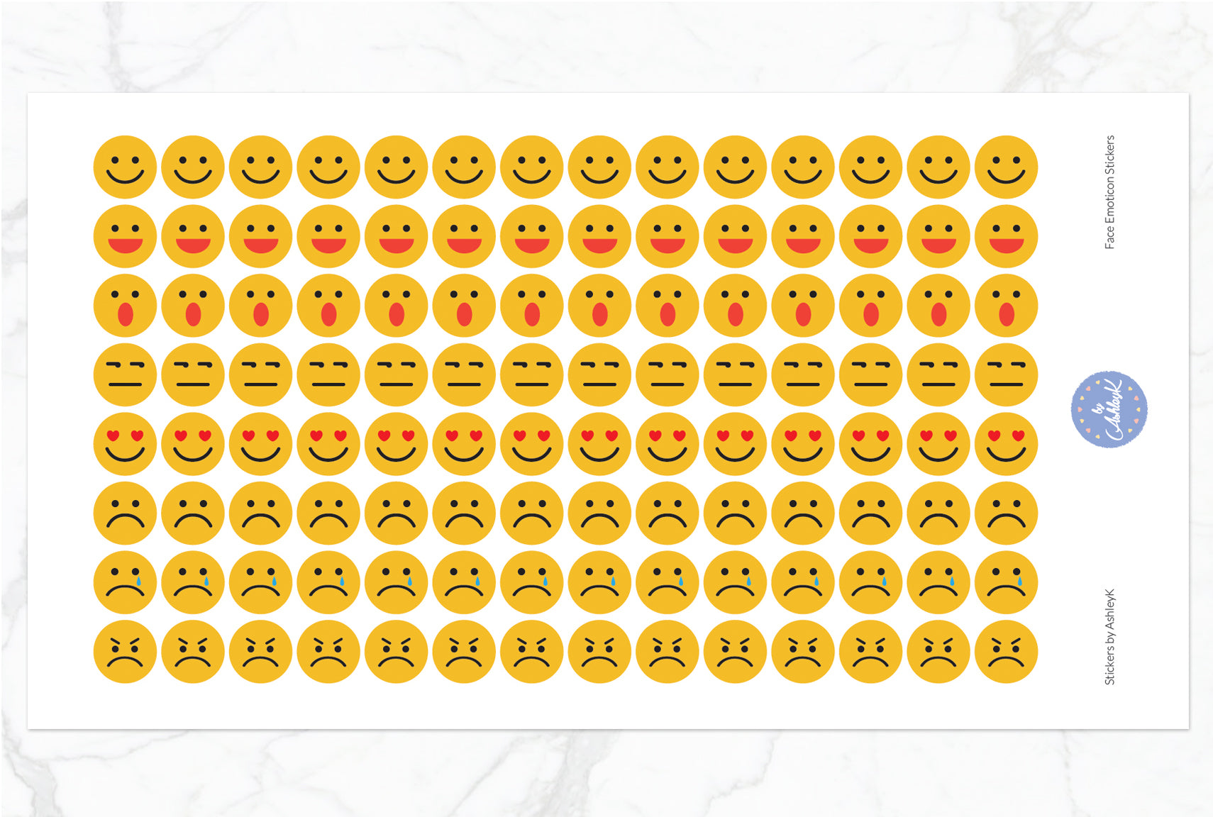 Emoticon Stickers - Basic