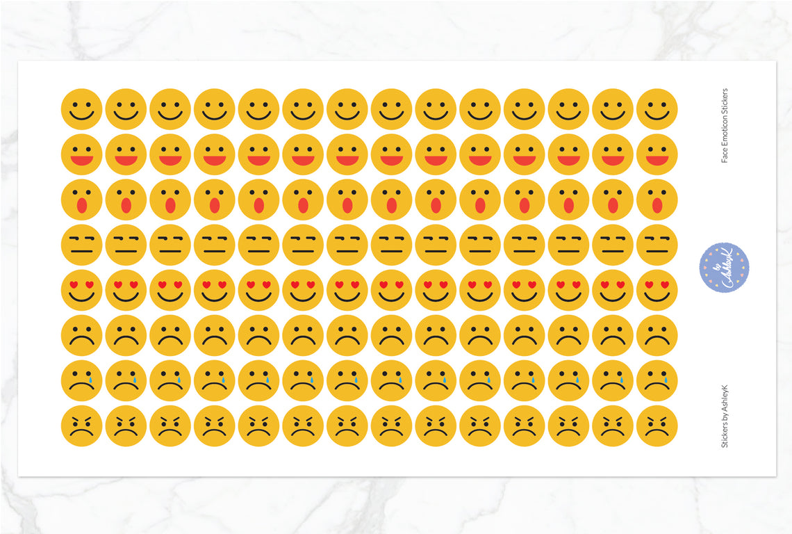 Emoticon Stickers - Basic