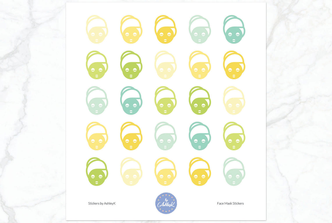 Face Mask Stickers - Lemon&Lime