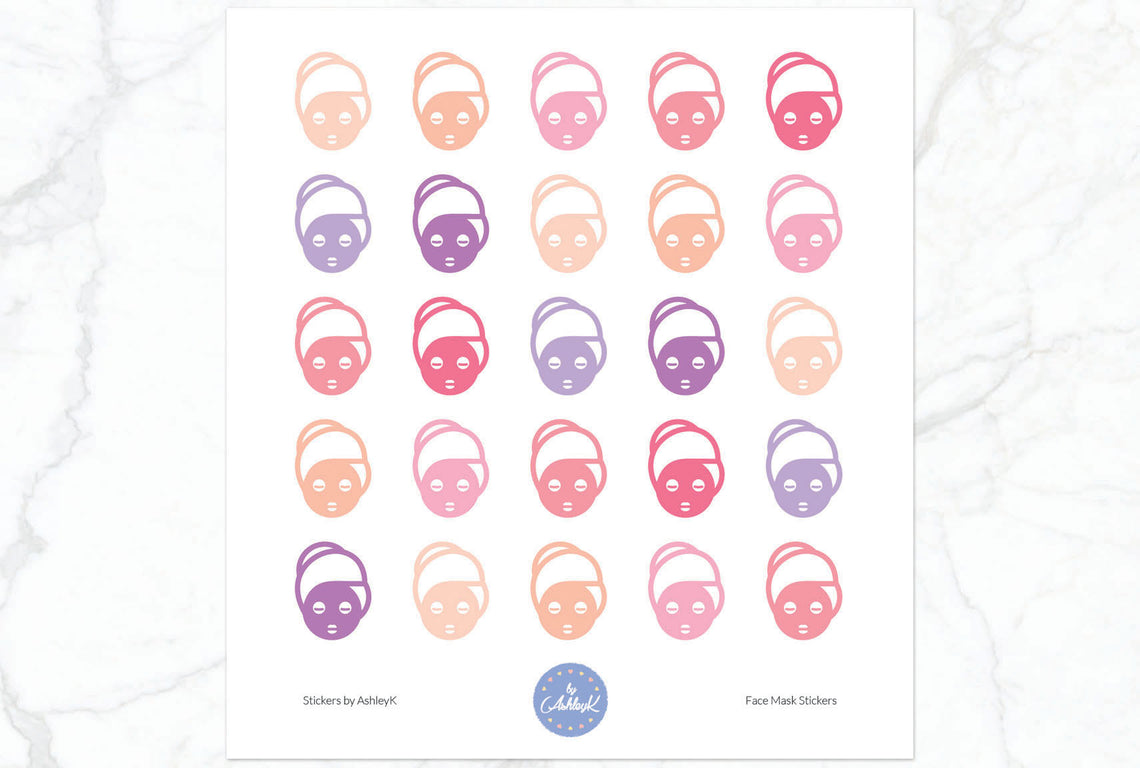 Face Mask Stickers - Raspberry