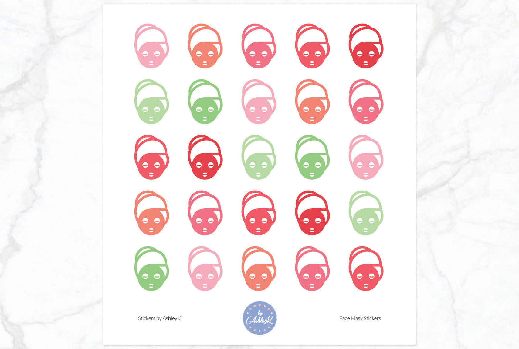 Face Mask Stickers - Strawberry