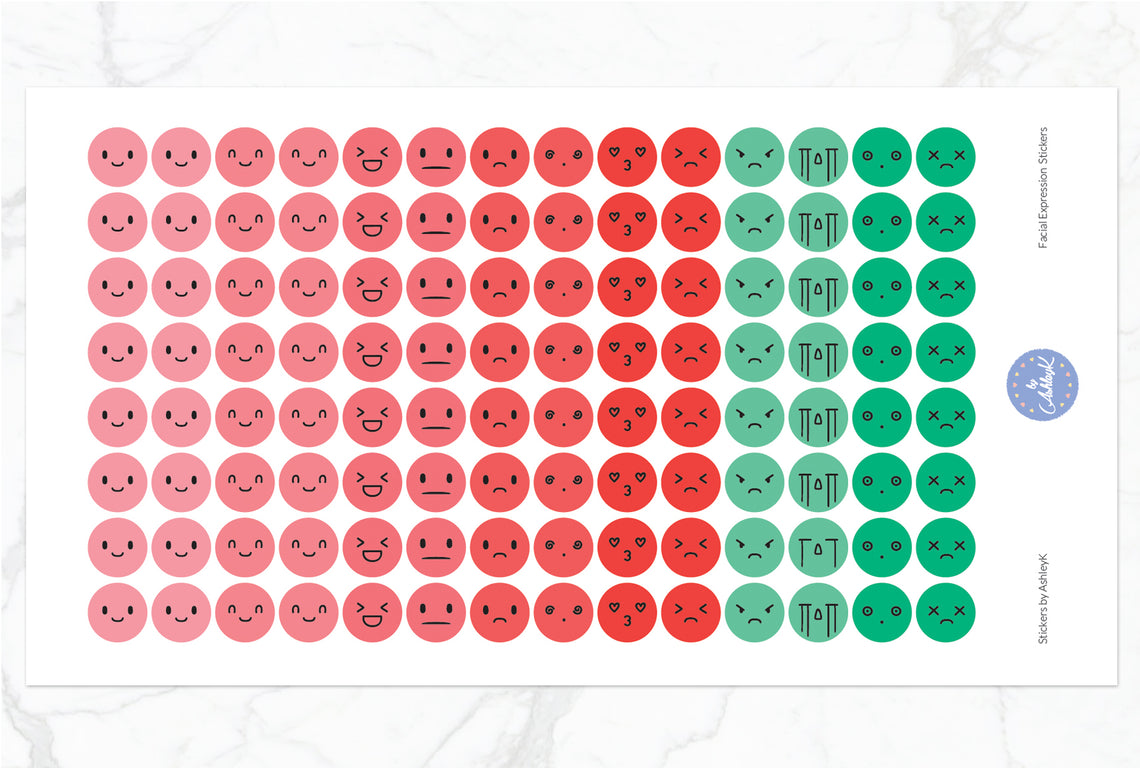 Facial Expressions Stickers - Watermelon