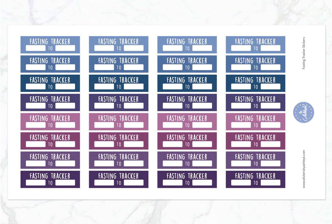 Fasting Tracker Stickers - Blueberry