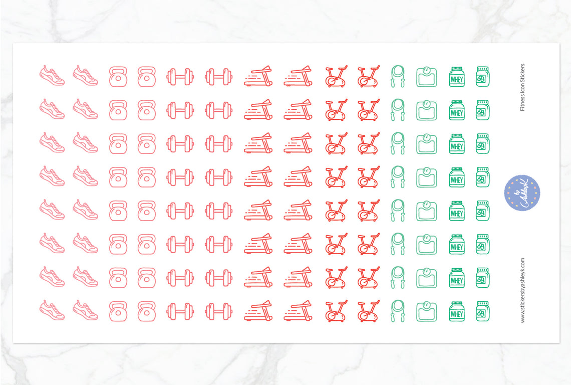 Fitness Icon Stickers - Watermelon