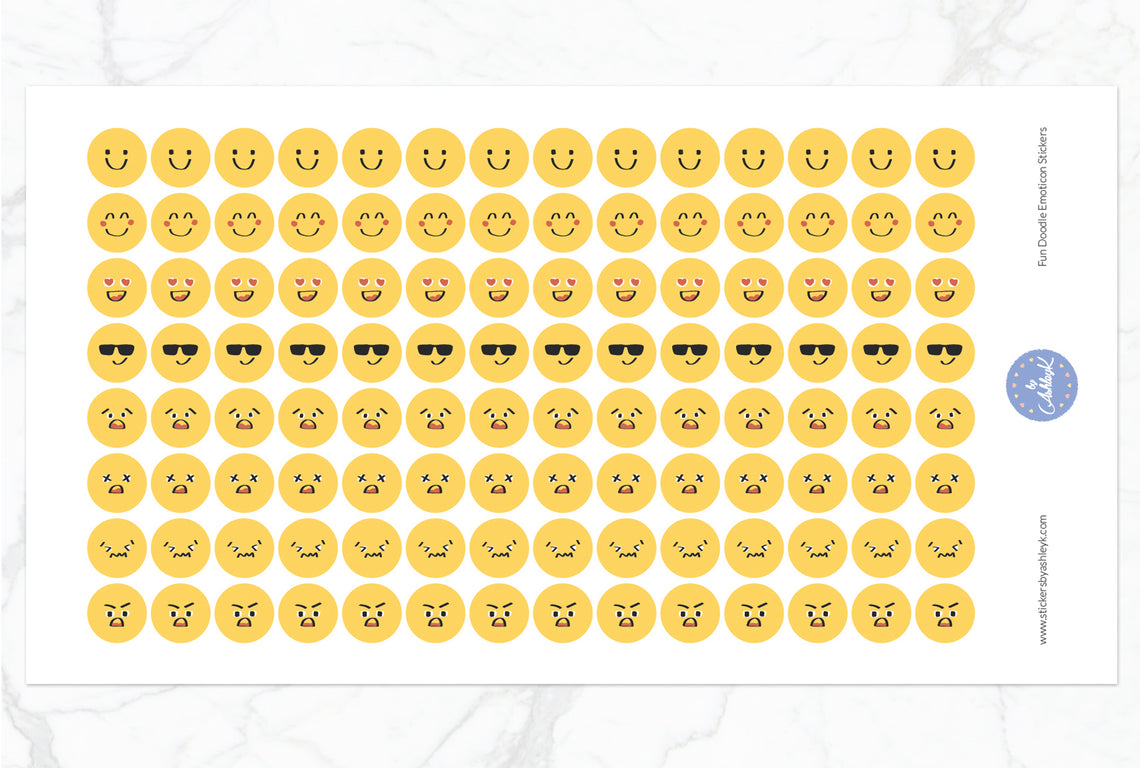 Fun Doodle Emoticon Stickers - Basic