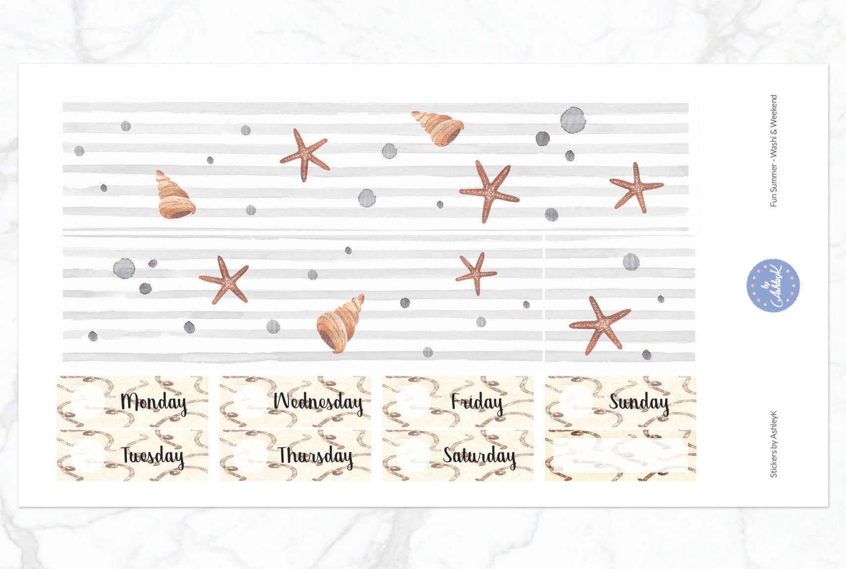 Fun Summer - Washi Sheet