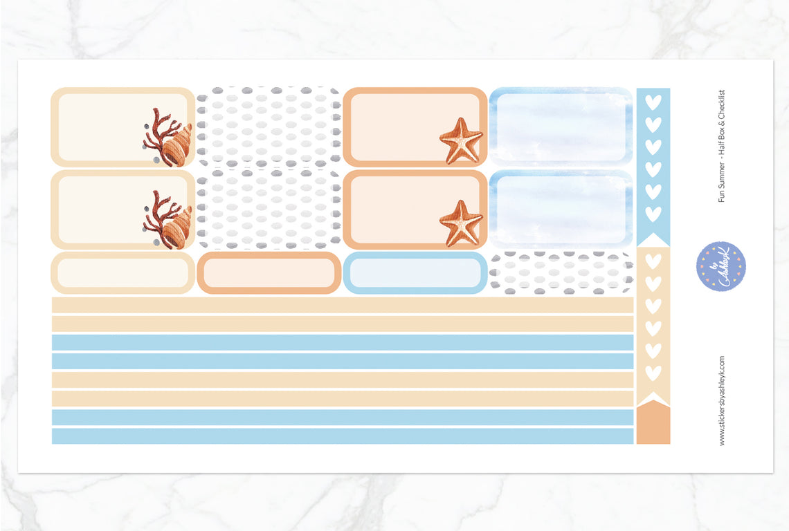 Fun Summer Weekly Kit  - Half Box Sheet