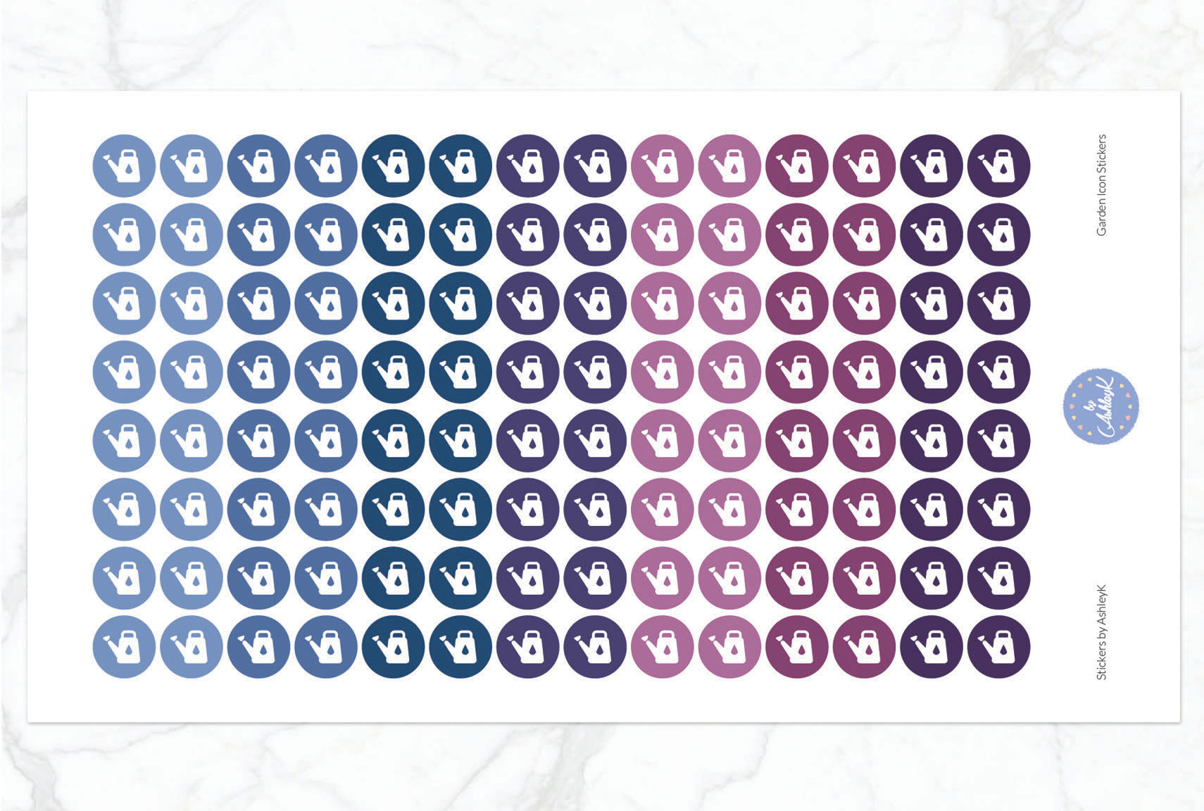 Garden Icon Stickers - Blueberry